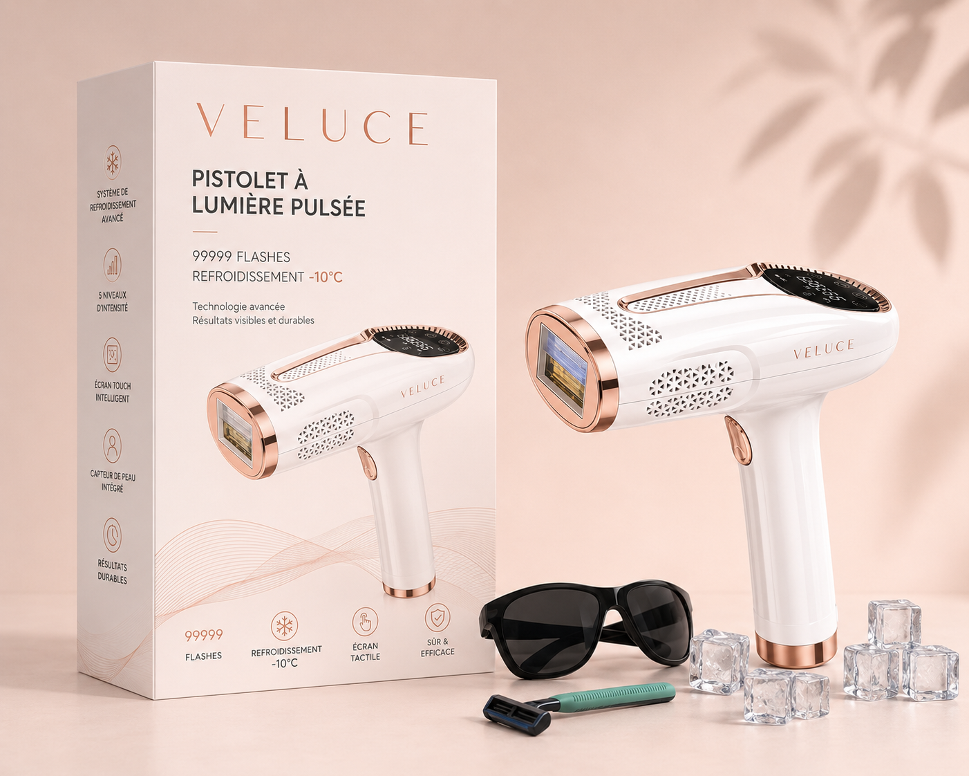 Veluce Ice™ • Épilateur IPL à lumière pulsée